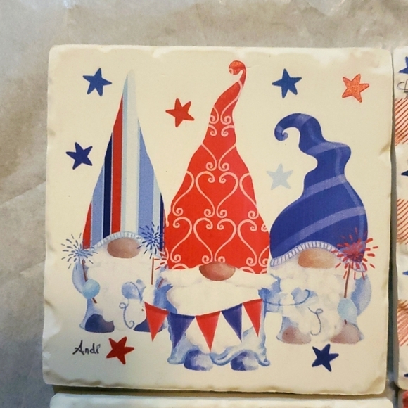 Patriotic Gnome Coasters Set - Picture 2 of 5